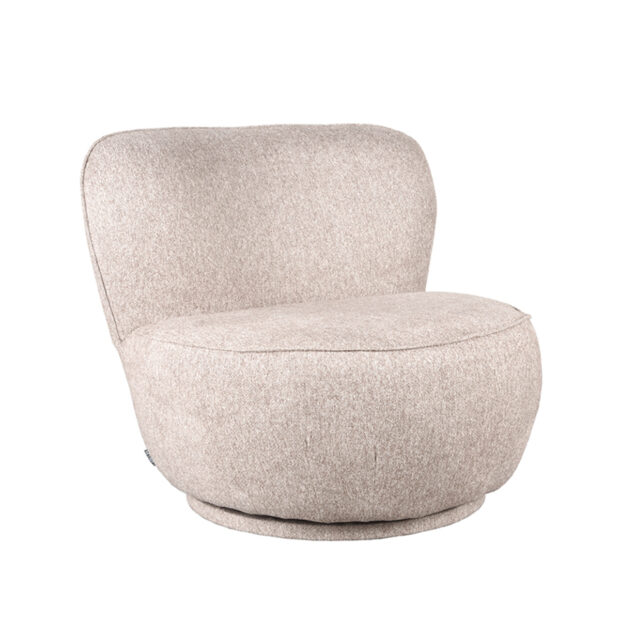 Fauteuil Bunny 90cm Soft Taupe Amazy Perspectief
