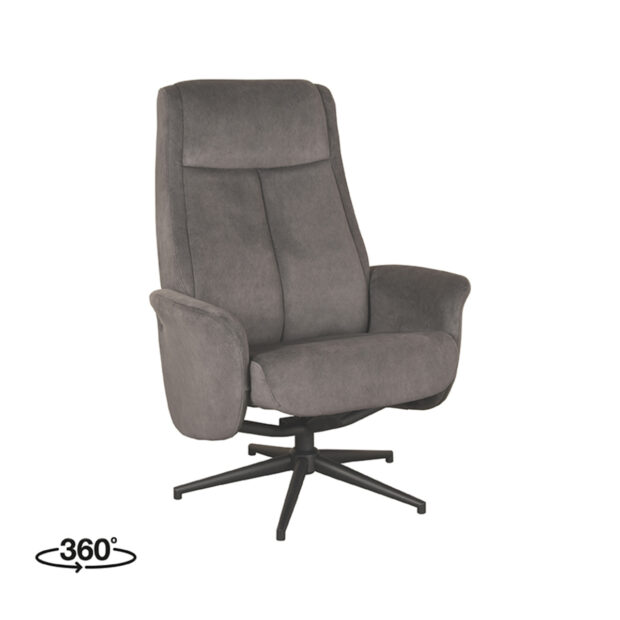 Relaxfauteuil Bergen 77x76x105 Cm Antraciet Cosmo Perspectief v2 360