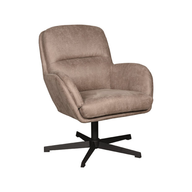 0Draaifauteuil Moss 70x77x90 Cm Taupe Micro Suede Perspectief v2