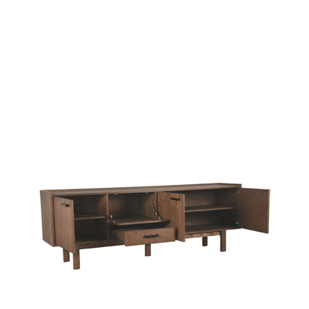 0Dressoir Cali 220x45x77cm Smoked Perspectief2