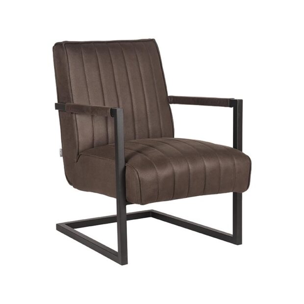 0Fauteuil Milo Antraciet Microvezel 62x80x86 cm Perspectief