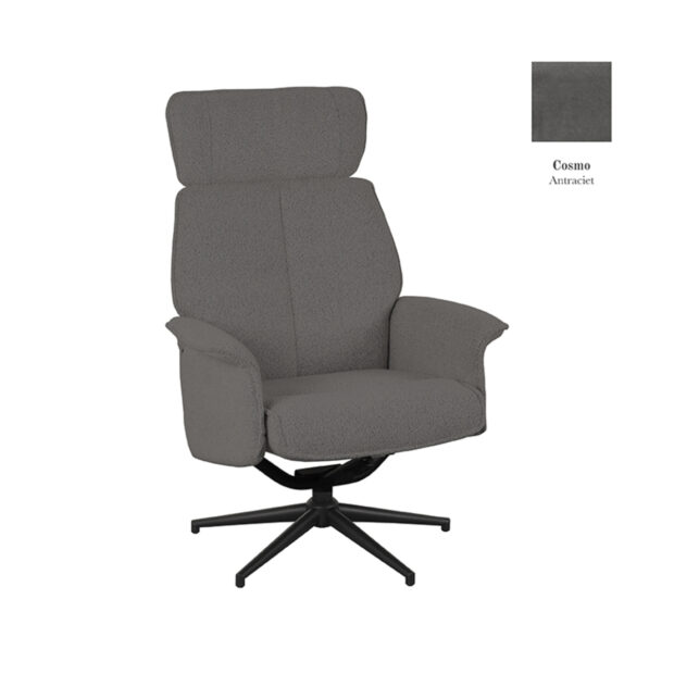 0Fauteuil Verdal 77x79x109 Cm Antraciet Cosmo Perspectief