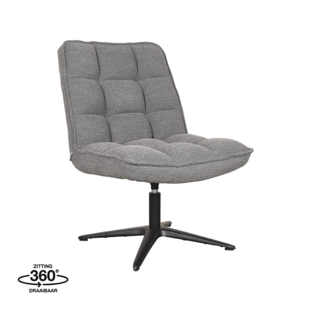 0Fauteuil Vince Grijs Boucle 63x74x91 cm Perspectief 360