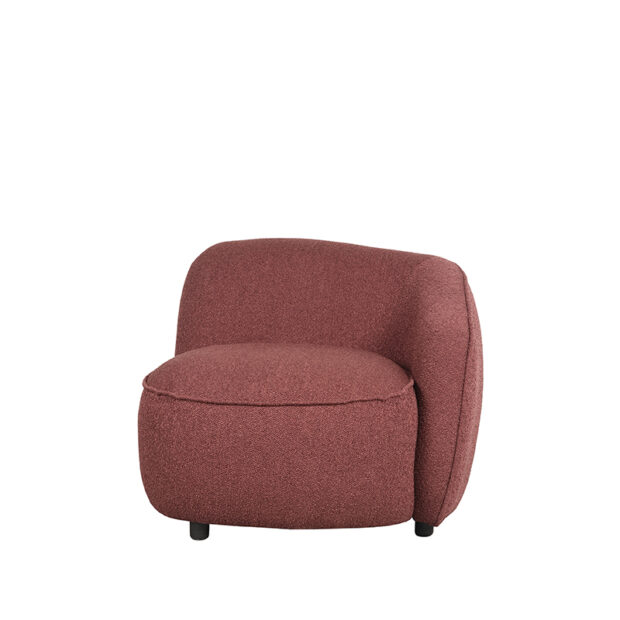 0fauteuil livo rechts wine red vooraanzicht