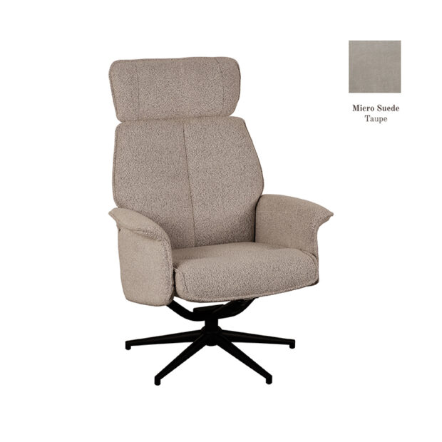 0fauteuil verdal 77x79x109 cm taupe micro suede perspectief